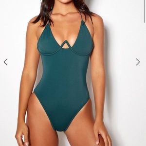 NWT Gooseberry Intimates Plunge One Piece Swimsuit | So Chic